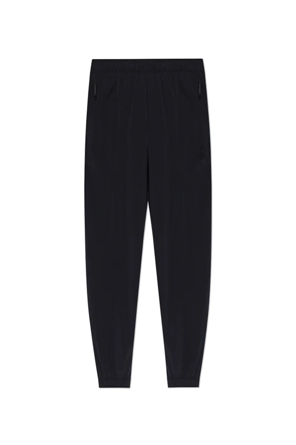 SCHWARZ Hose mit Logo-Patch