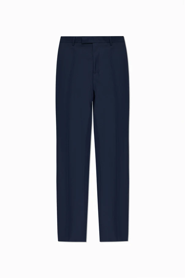 NAVY BLUE Pleated trousers