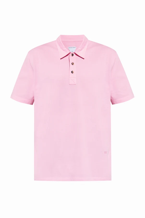 RÓŻOWY Polo z logo