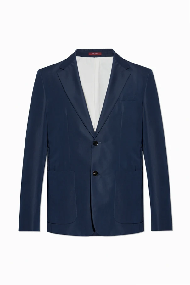 MARINEBLAU Blazer mit offenen Revers