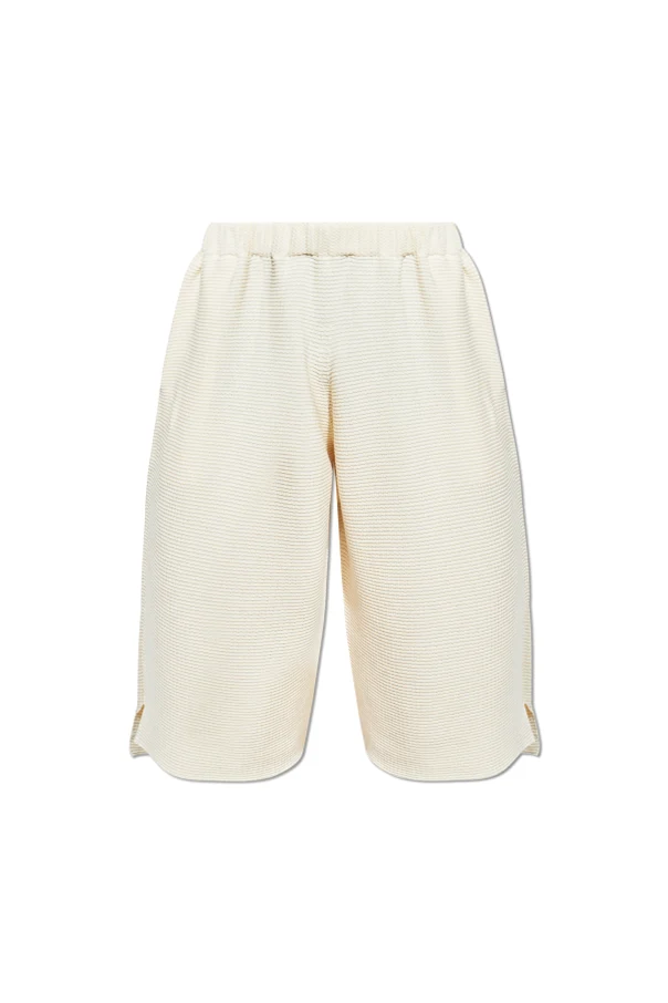 CREME Gerippte Shorts