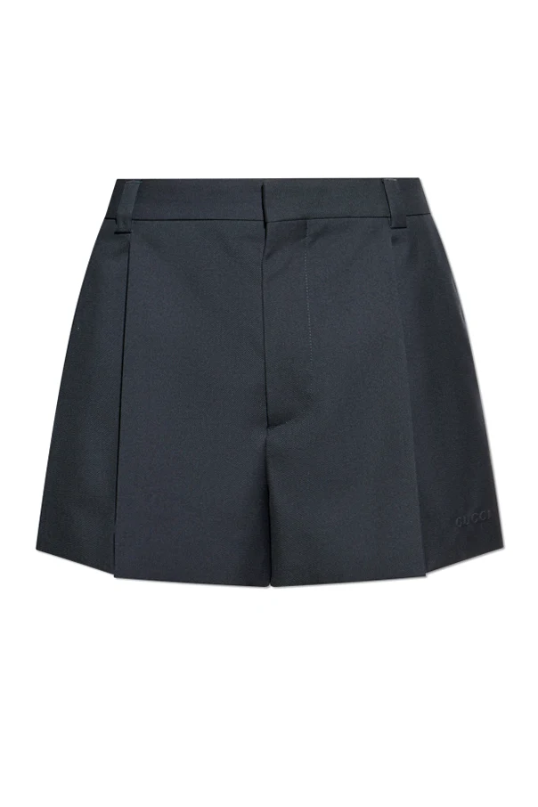 MARINEBLAU Wollshorts mit Logo