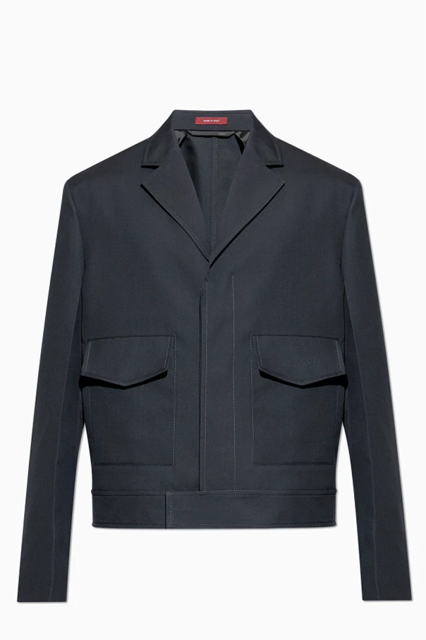 MARINEBLAU Jacke mit erhabenem Logo