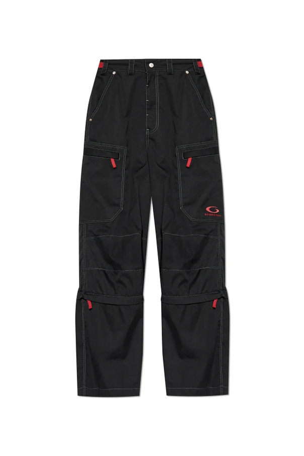 CZARNY Spodnie typu `cargo`