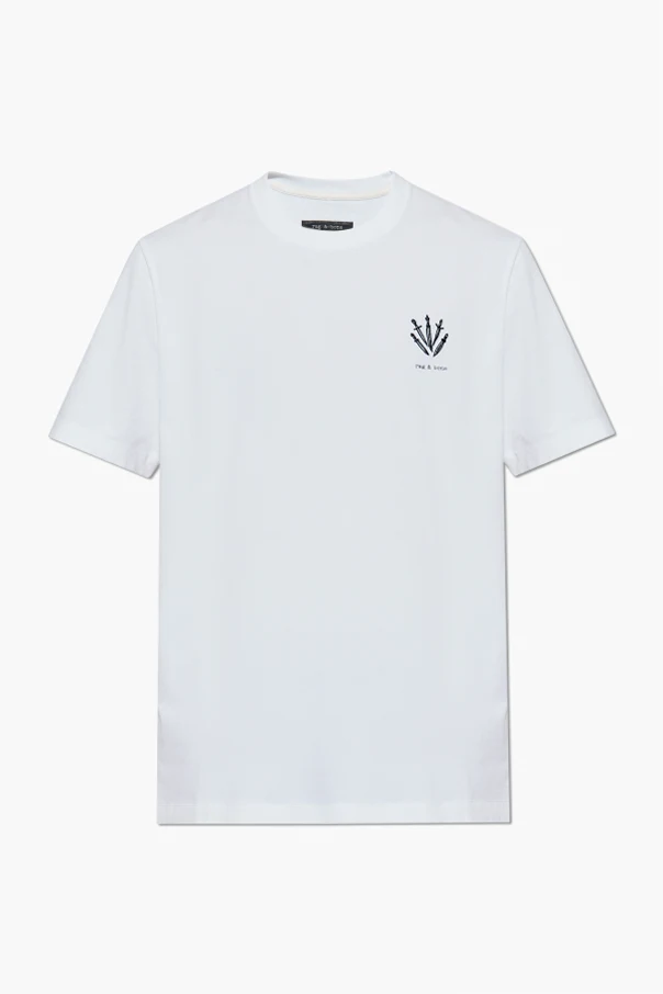 BIAŁY  Bawełniany t-shirt z logo