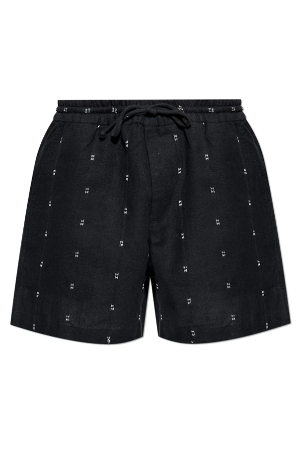 CZARNY Szorty z kieszeniami