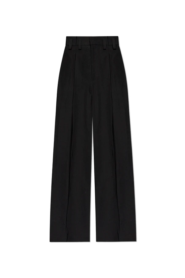 SCHWARZ Bügelfaltenhose mit Abnähern