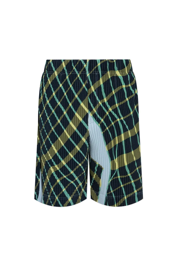 MEHRFARBIG Plissierte Shorts