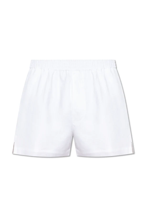 WEISS Leinenshorts
