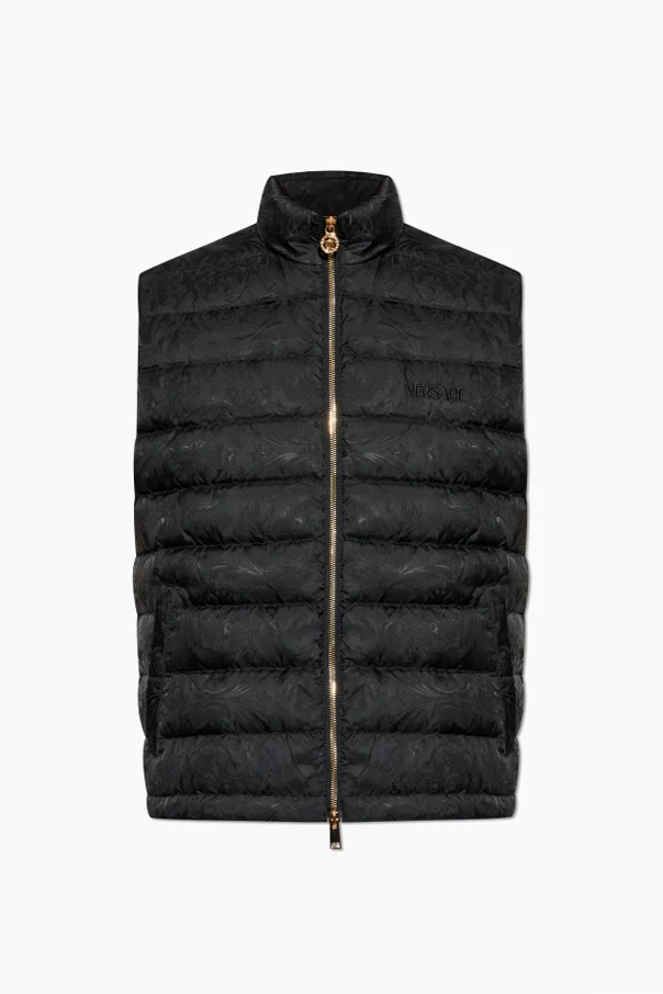 CZARNY Kamizelka puchowa ze stójką