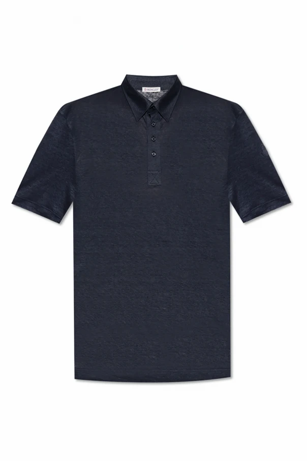 MARINEBLAU Leinen-Poloshirt