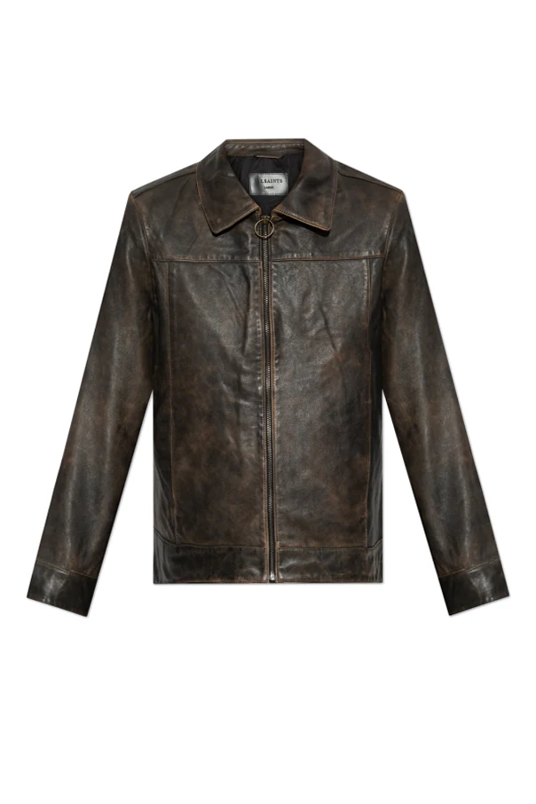 BRĄZOWY Kurtka skórzana `Alkan`