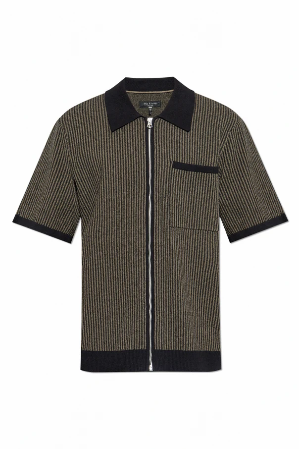 BLACK Shirt with stripe pattern