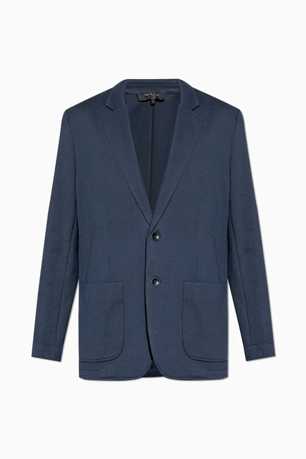 GRANATOWY Marynarka z otwartymi klapami