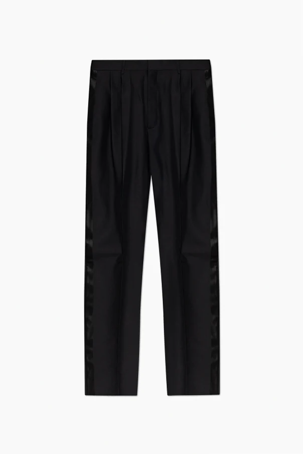 SCHWARZ Hose mit Lampassen