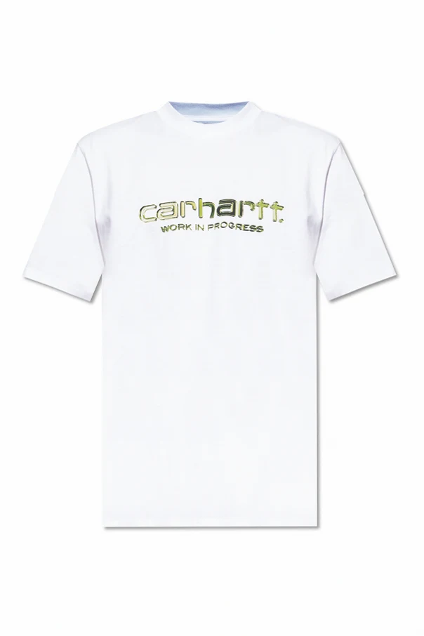 WHITE T-shirt with printed logo