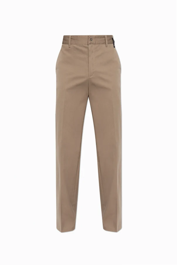 beige Creased trousers
