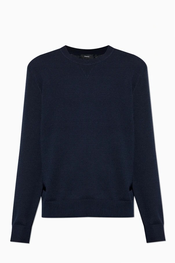 MARINEBLAU Baumwollpullover mit Rundhalsausschnitt