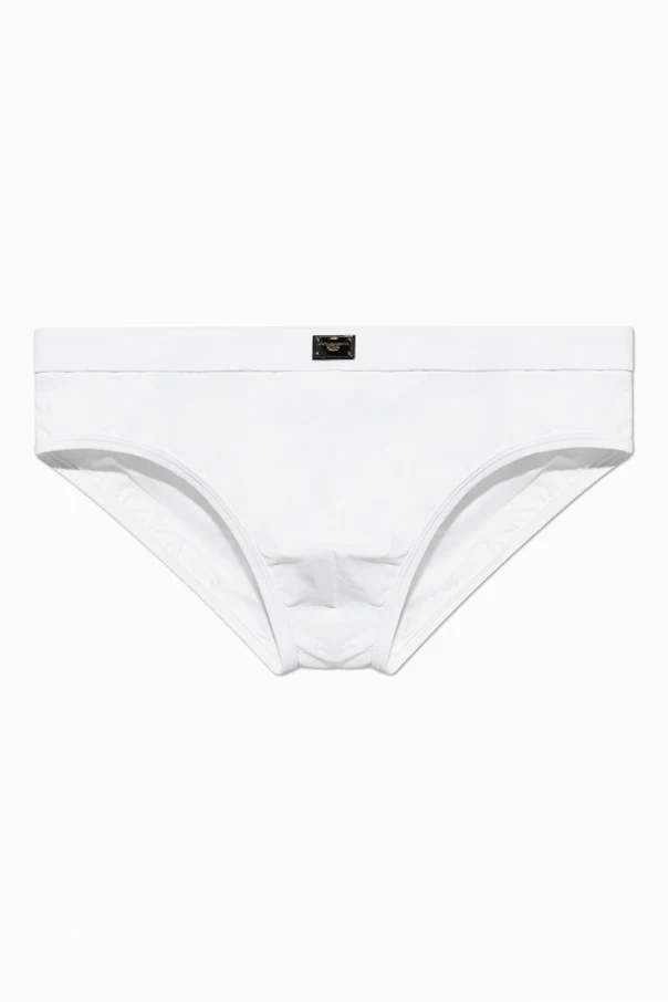 WHITE Swim briefs