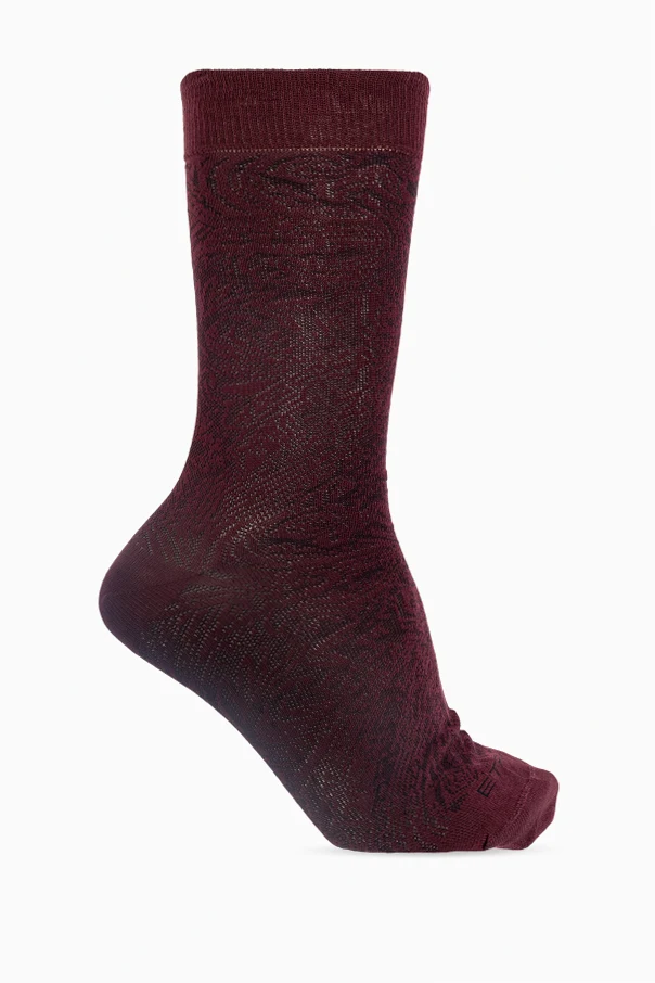 BURGUNDER Gemusterte Socken