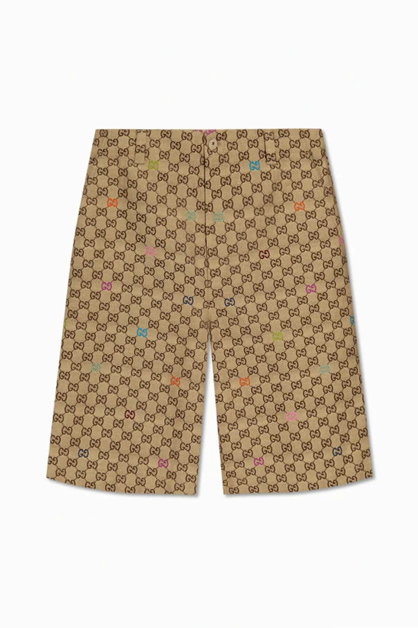 BEIGE Shorts mit "GG"-Muster