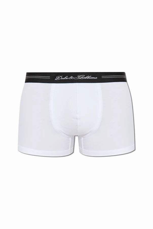 WHITE Cotton boxers with logo