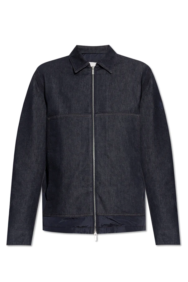 GRANATOWY Kurtka jeansowa