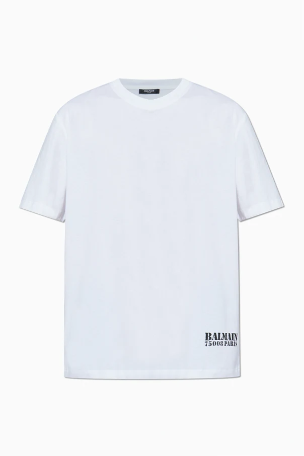 WHITE T-shirt with printed logo