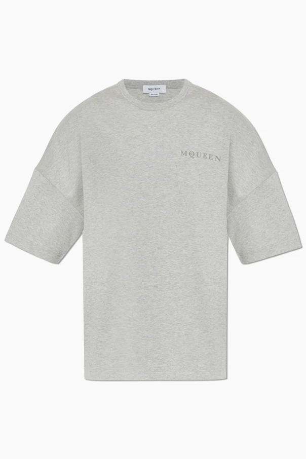 GRAU T-Shirt mit aufgedrucktem Logo