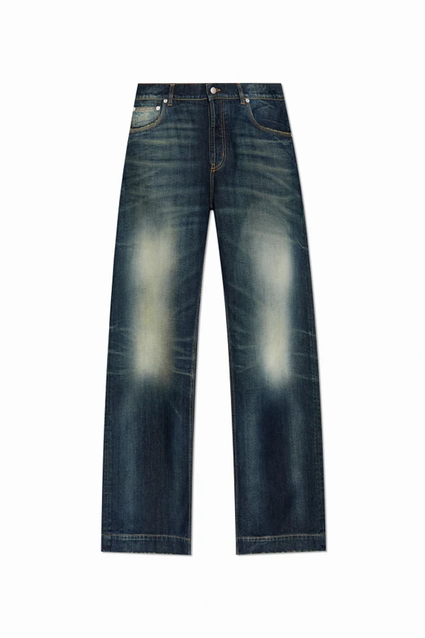 MARINEBLAU Jeans mit "Vintage"-Effekt