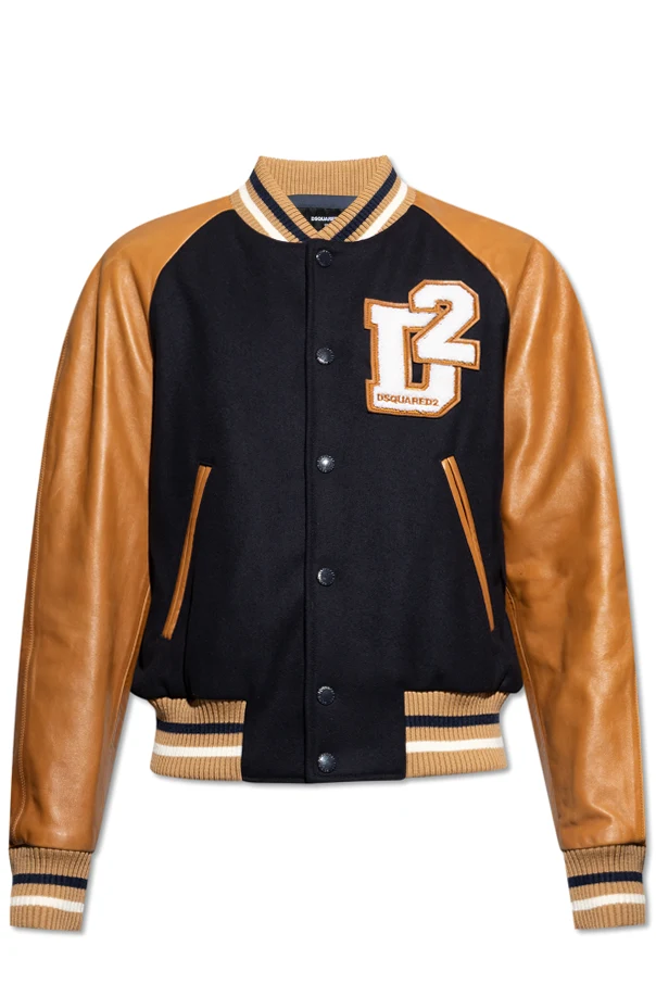 GRANATOWY Wełniana kurtka