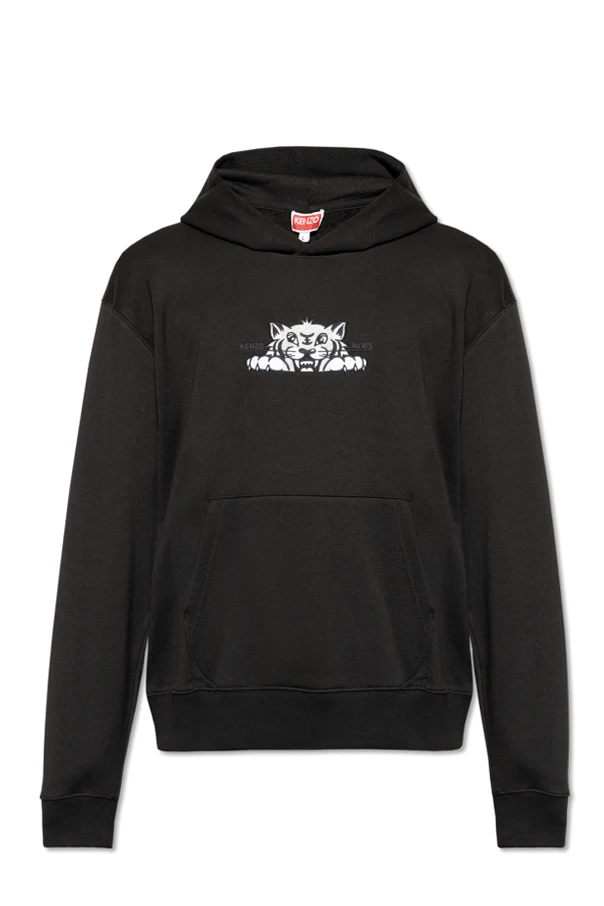 CZARNY Bluza z kapturem