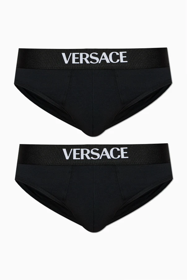 BLACK 2-pack of cotton briefs