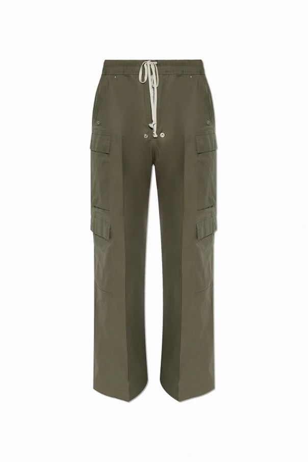 ZIELONY Spodnie typu `cargo` z szerokimi nogawkami