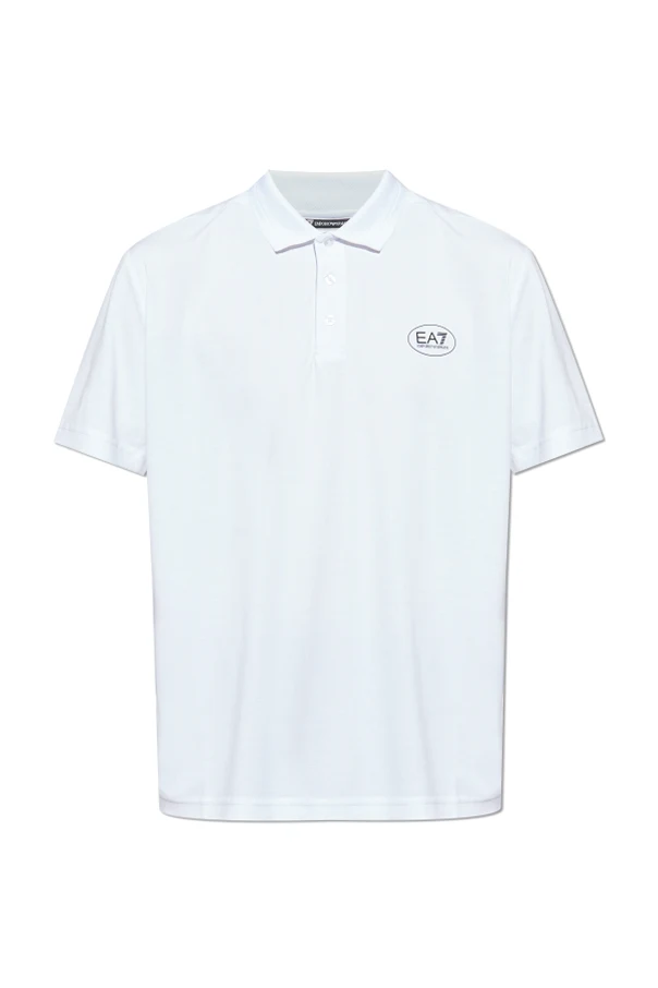 BIAŁY  Polo z logo