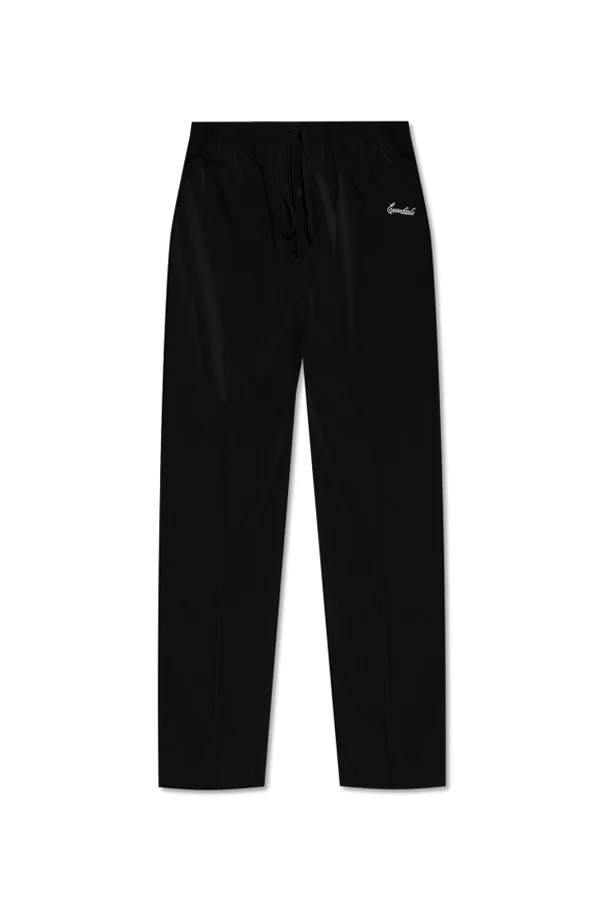 BLACK Drop-crotch pants