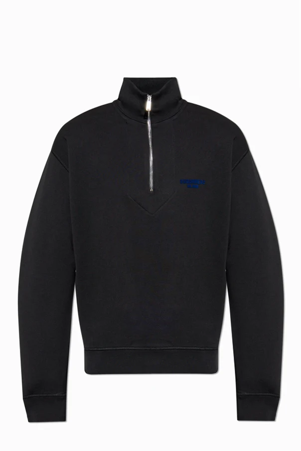 SCHWARZ Sweatshirt mit Stehkragen