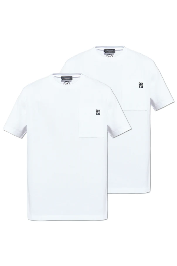 2er-Pack T-Shirts mit Logo