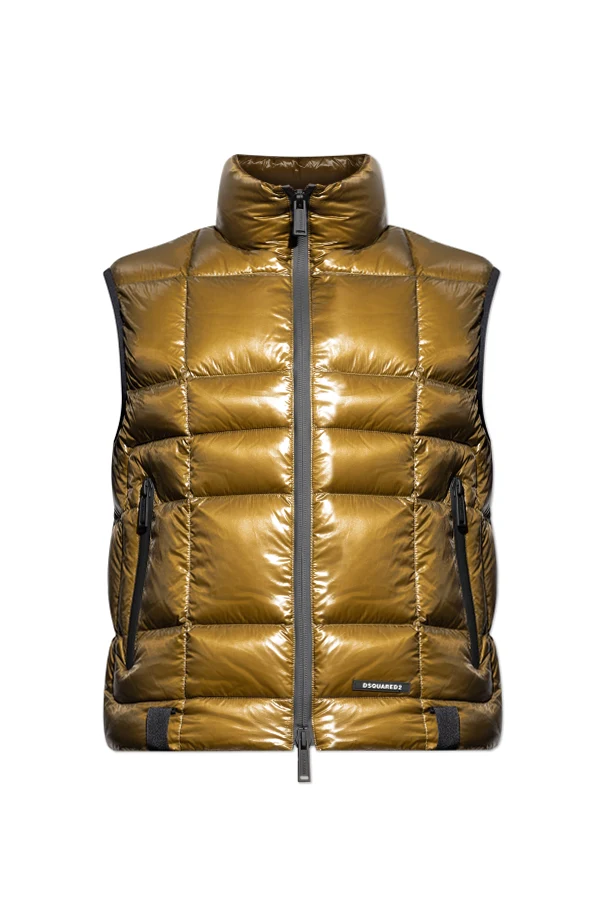 ZIELONY Kamizelka puchowa ze stójką