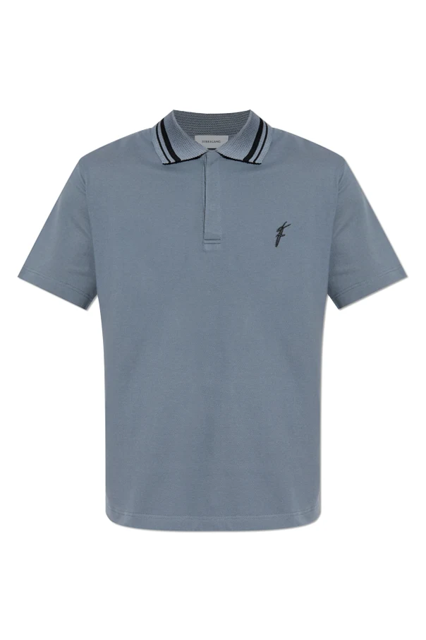 SZARY Polo z wyszytym logo