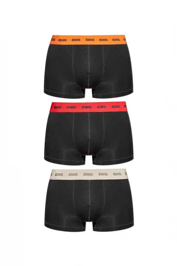 BLACK 3-pack of "DAMIEN" boxers