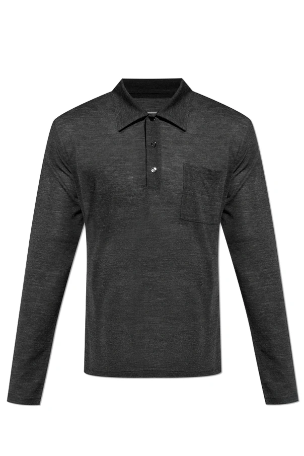 GRAU Leicht transparentes Polo