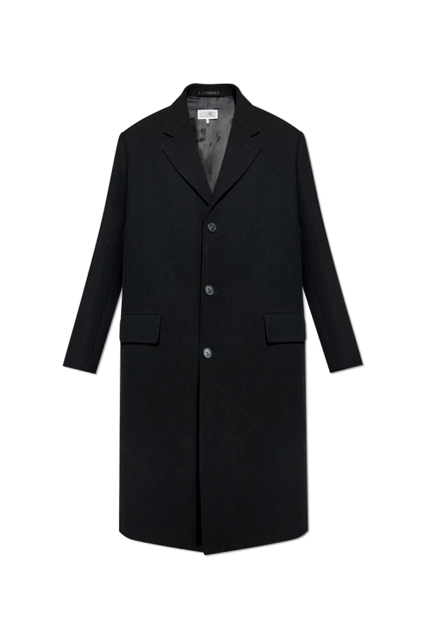 SCHWARZ Wollmantel