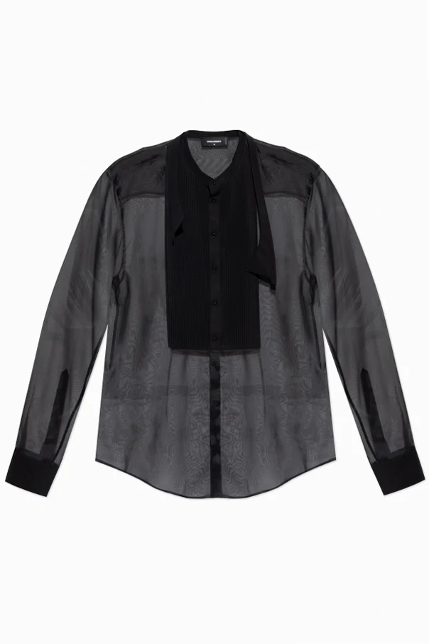 SCHWARZ Transparente Bluse