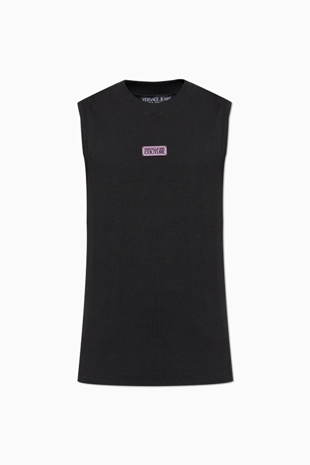 BLACK Sleeveless T-shirt