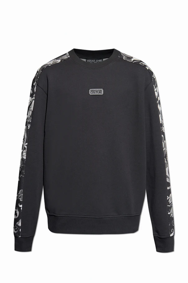 SCHWARZ Sweatshirt mit Print "Barocco"