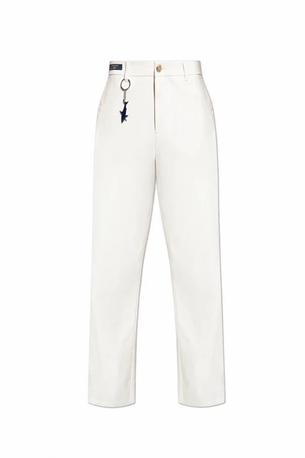 cream Pants with slightly tapered legs