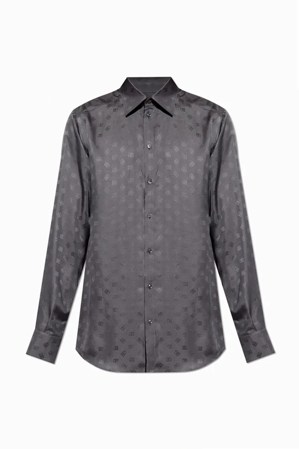 GREY Silk shirt with monogram