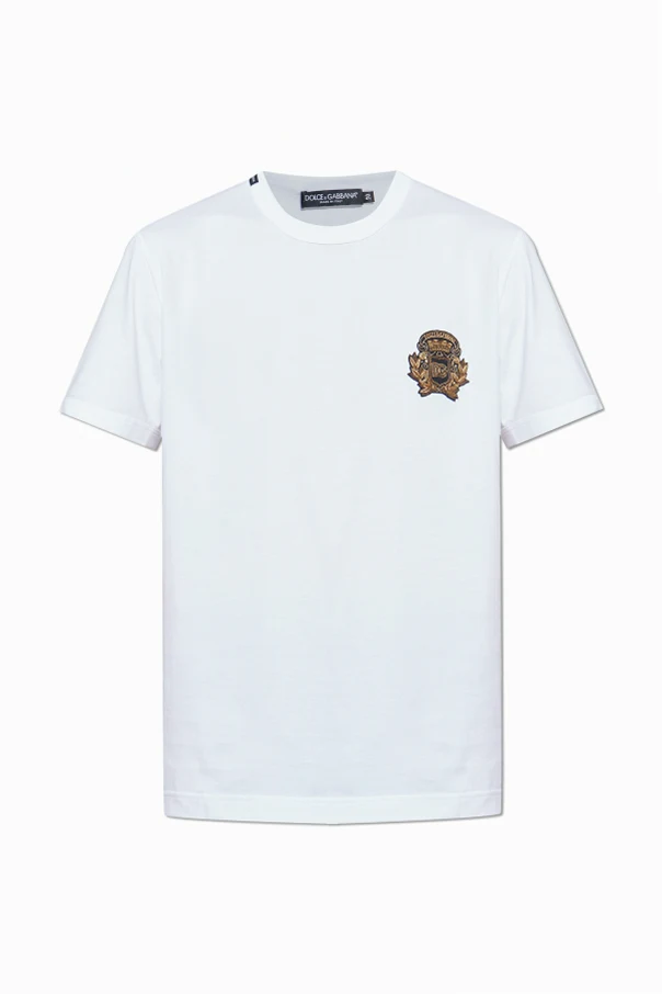 WHITE T-shirt with applique