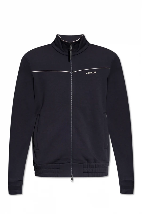 GRANATOWY Bluza zapinana na zamek